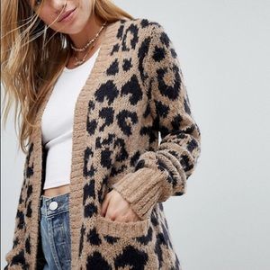 ISO HOLLISTER LEOPARD CARDIGAN